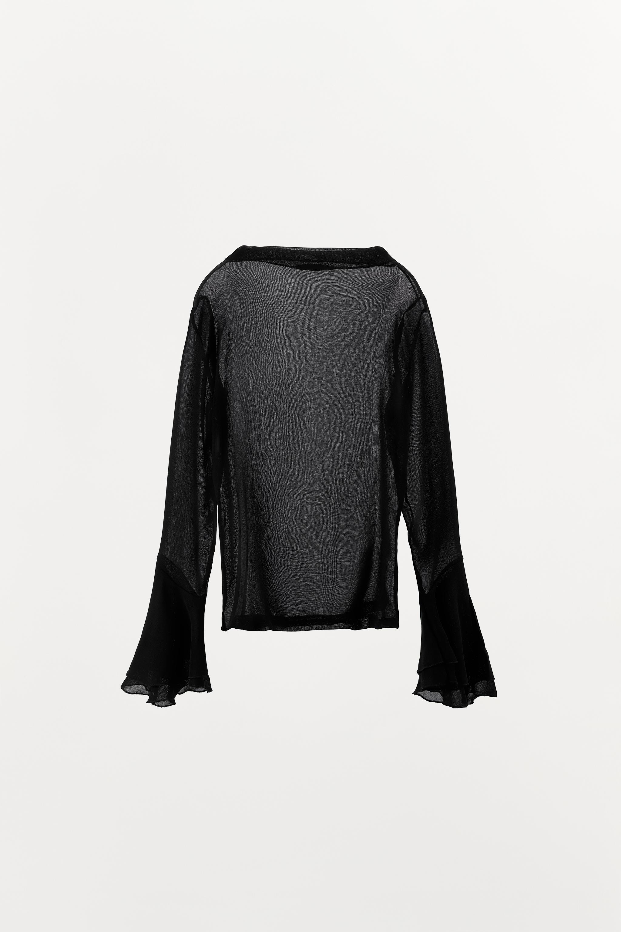 RUFFLED COMBINATION TOP